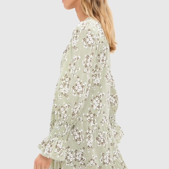 POMANDER PLACE Green Ditsy Floral Kenzo Dress - Picture 5 of 5